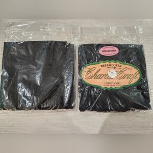 Charles Craft Breadcover 14 Count Cross Stitch Fabric Black NIP